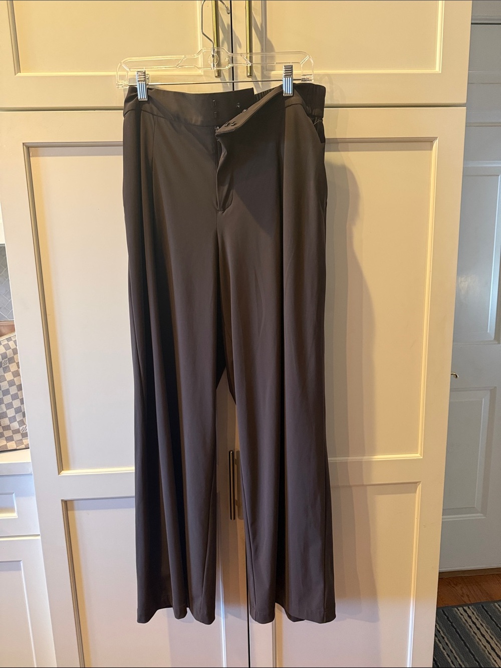 Women’s Stretch Wide-Leg Commuter Dress trousers - Brown